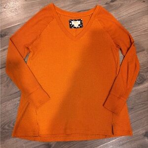 Anthropologie Maeve Textured Orange Sweater